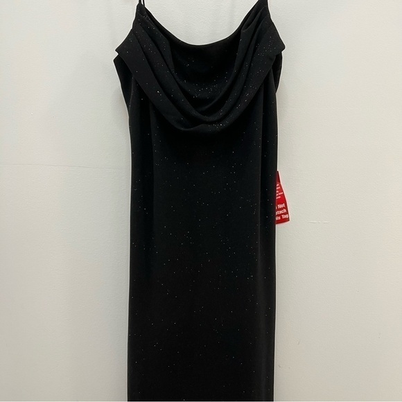 Nwt Sparkling Black floor length black tie formal gown - Picture 3 of 8